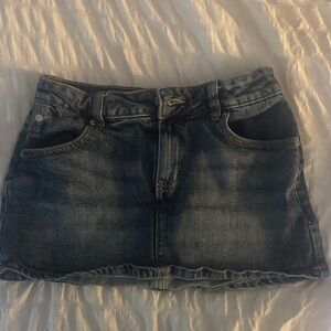 Garage Blue Denim Mini Skirt